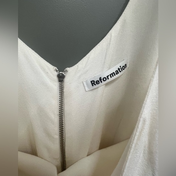 Reformation || Ivory Sigrid Dress Size 0 - Picture 6 of 10